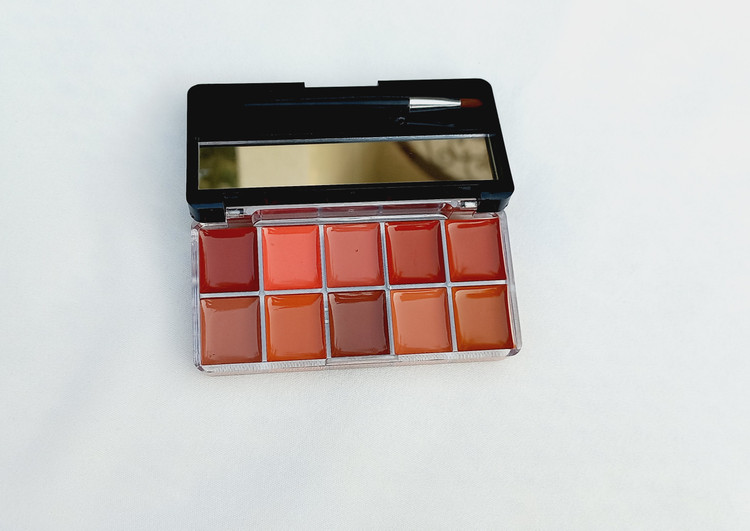 پالت رژ لب ۱۰ رنگ جووسه با آینه و براش مخصوص Lip Palette 10 Colors