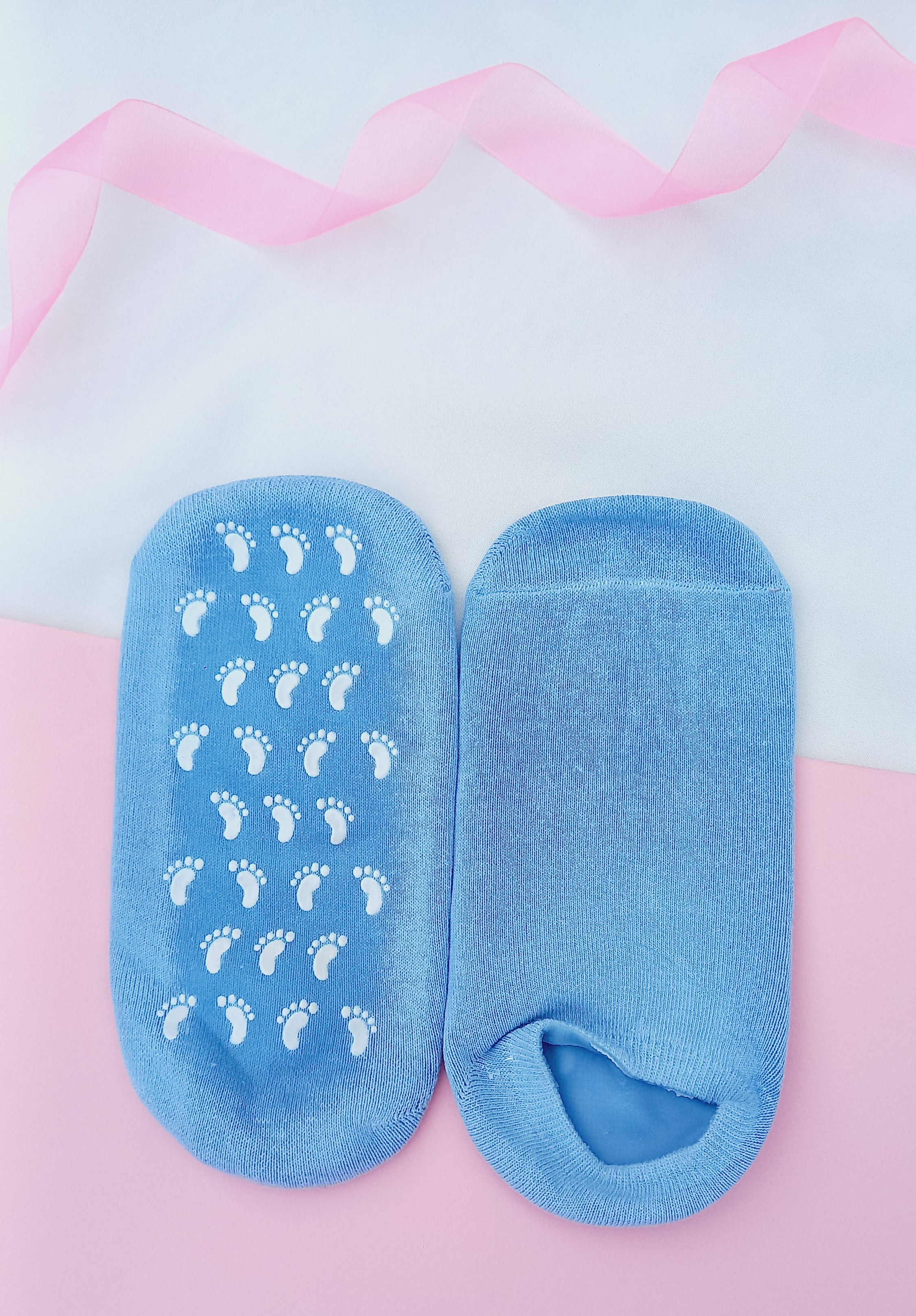 جوراب سیلیکونی مرطوب کننده و نرم کننده و ضد ترک پا spa gel socks فری سایز
