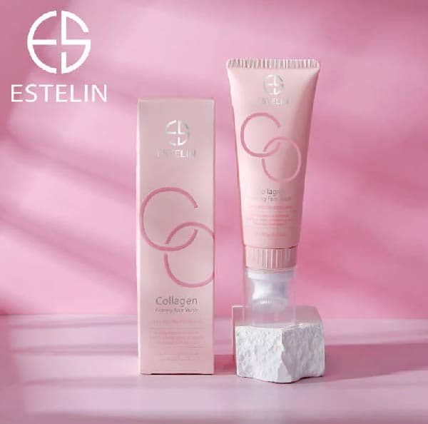 فیس واش براش دار کلاژن استلینEstelin Collagen Deep Cleansing Facial Wash with Brush_اورجینال