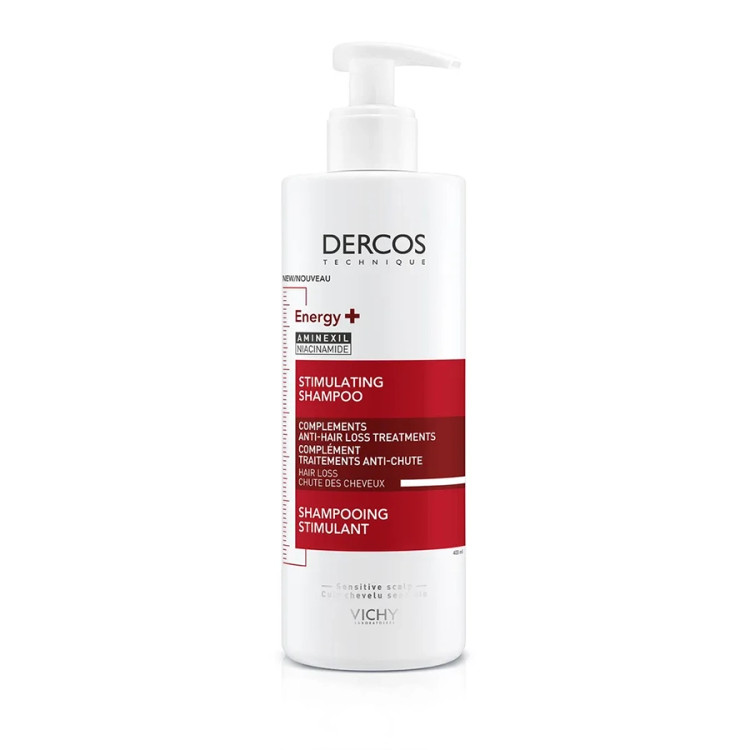 شامپو ضد ریزش مو ویشی_vichy مدل Dercos Energy Plus (قرمز) حجم 400ml