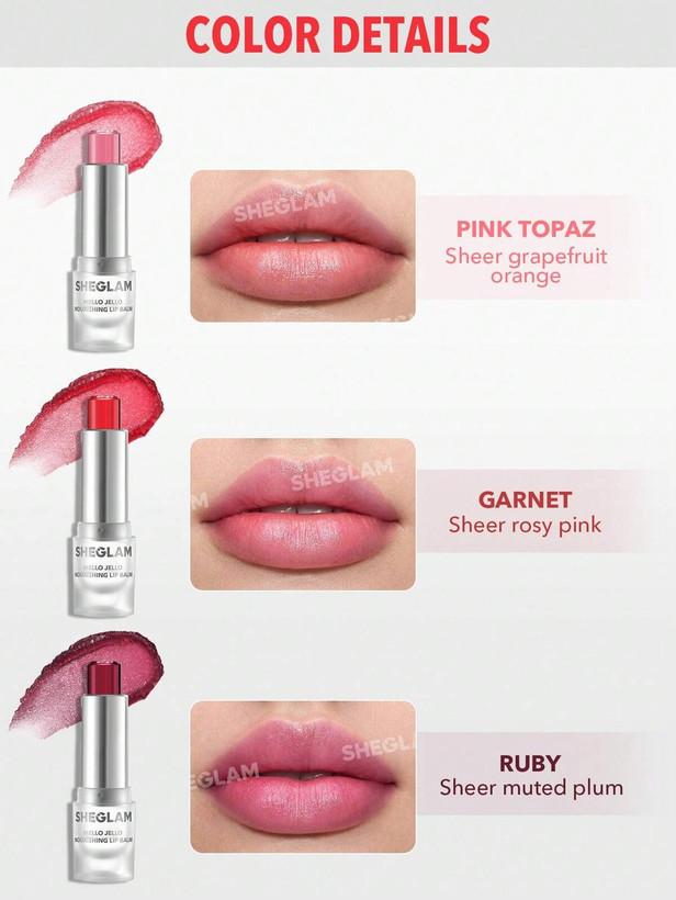 بالم لب ژلی شیگلم_SHEGLAM مدل Jello Mello رنگ RUBY