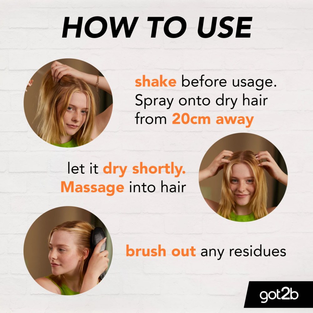 اسپری شامپو خشک گات تو بی مدل اکسترا تکسچر Schwarzkopf Got2b Extra Texture Dry Shampoo