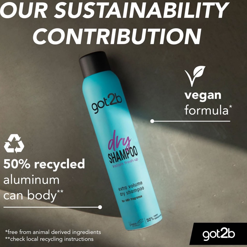 اسپری شامپو خشک گات تو بی مدل اکسترا ولوم Schwarzkopf Got2b Extra Volume Dry Shampoo