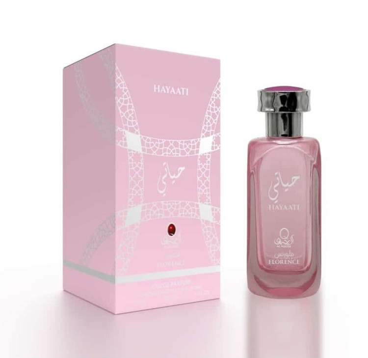 عطر ادکلن (ادوپرفیوم)حیاتی صورتی زنانه صد میل اماراتی شرکت العقیق
