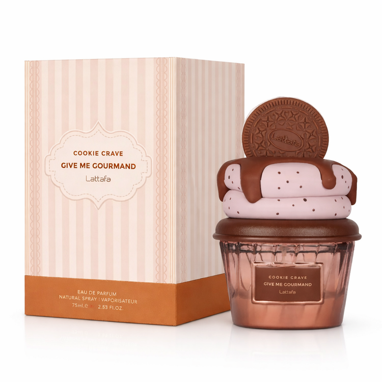 ادکلن بستنی لطافه Lattafa گیو می گورمند کوکی کریو۷۵ میل اماراتی cookie crave give me gourmannd