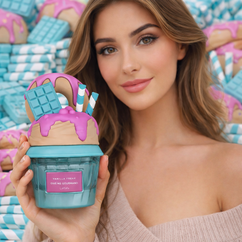 ادکلن بستنی لطافه مدل وانیلا فریک Lattafa طرح ۷۵ میلVanilla freak give me gourmand اماراتی۷۵میل