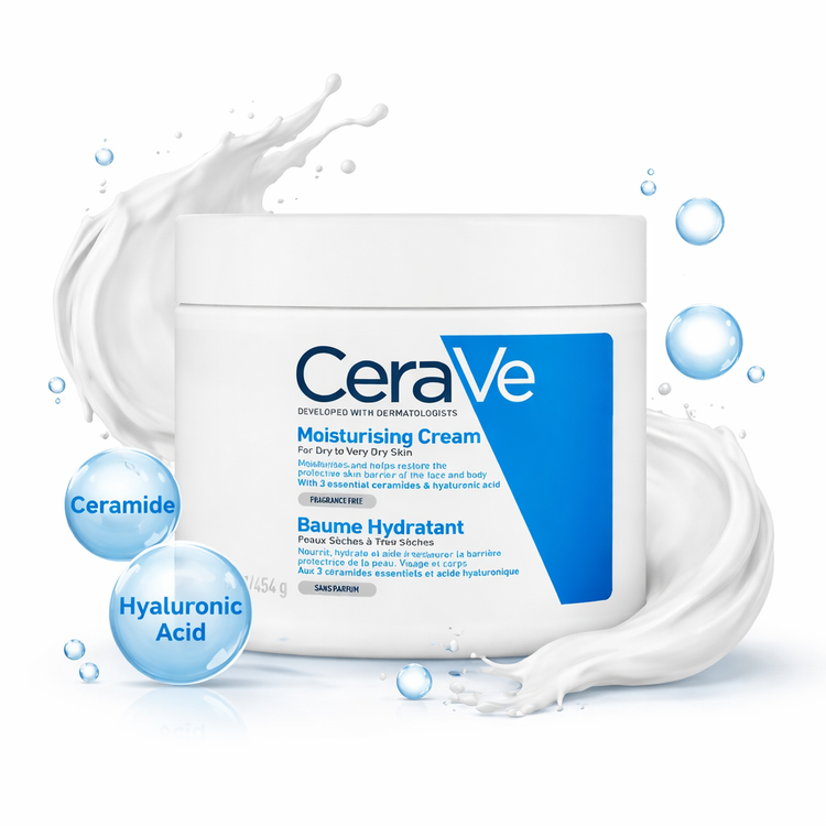کرم مرطوب کننده سراوی ۴۵۴ میل مخصوص پوست خشک و خیلی خشک کاملا اورجینالCeraVe moisturising cream