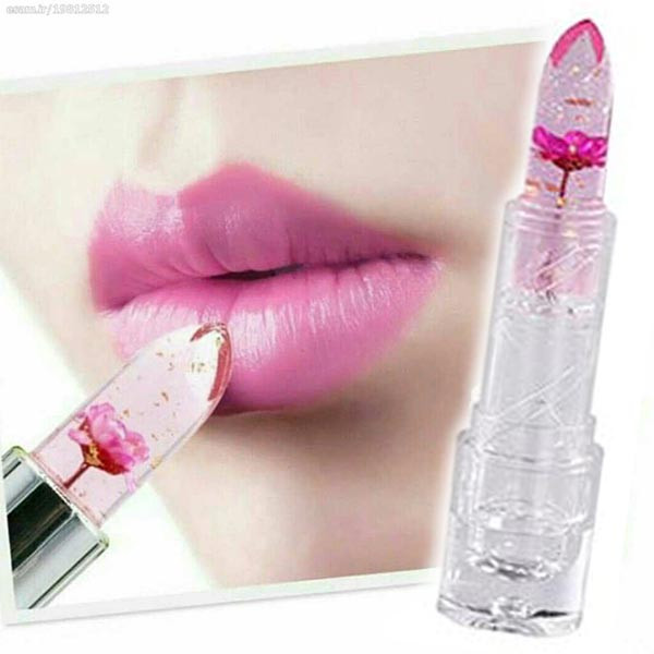 رژحرارتی گلدار.(صورتی) Lip balm LOVEارسال رنگ و طرح گل به صورت رندوم نرم کننده و آبرسان لب