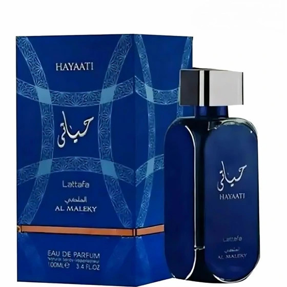 ادوپرفیوم ادکلن حیاتی رنگ آبی الملکی عطر اماراتی اصل لطافه.میلHayaati Lattafa Al maleky100