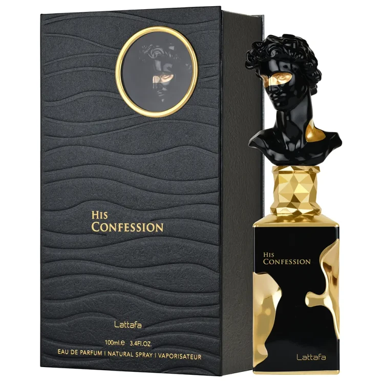 ادوپرفیوم عطر هیز کانفشن مردانه لطافه صد میل با پکیج جذاب ماندگاری صد درصد اورجینال(اماراتی)His confession Lattafa