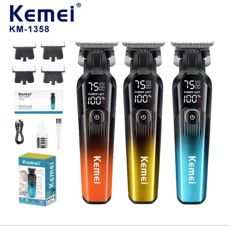 ماشین اصلاح موی سر و صورت(ریش تراش)کیمی Kemei مدلKM-1358 ارسال رنگ رندوم