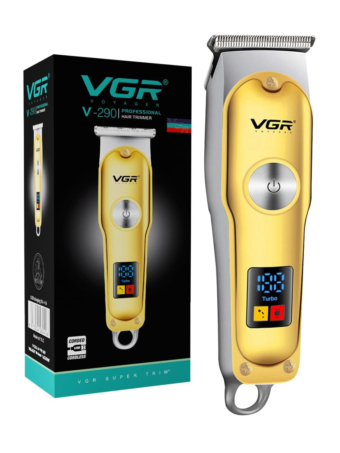 ماشین اصلاح (ریش تراش)خط زن و صفر زن وی جی آر اصل و اورجینال توربو دار مدل  VGRV290 (با ضمانت اصالت کالا)