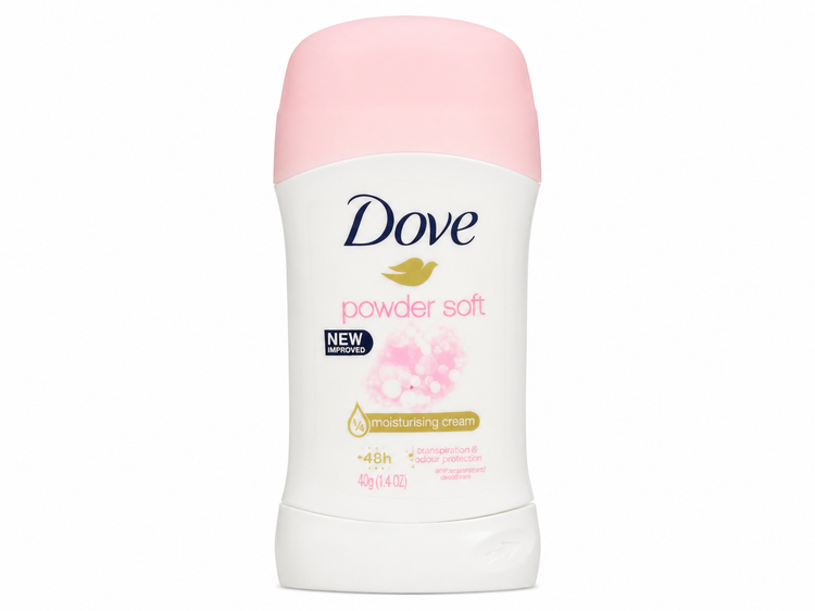 مام صابونی(استیکی) برند داو اورجینال ۴۸ساعته طرح Dove powder soft