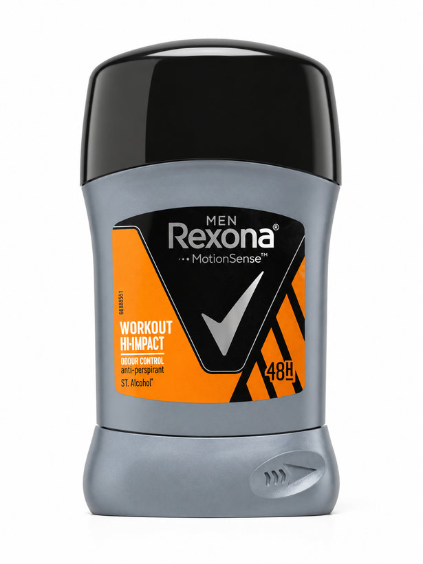 مام صابونی مردانه رکسوناREXONA مدل WORKOUT HI-IMPACT حجم 40گرم48ساعته