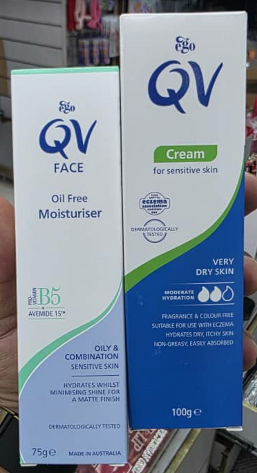 مرطوب کننده صورت مارک کیوویQV(های کپی)برای پوست های خشک و چرب