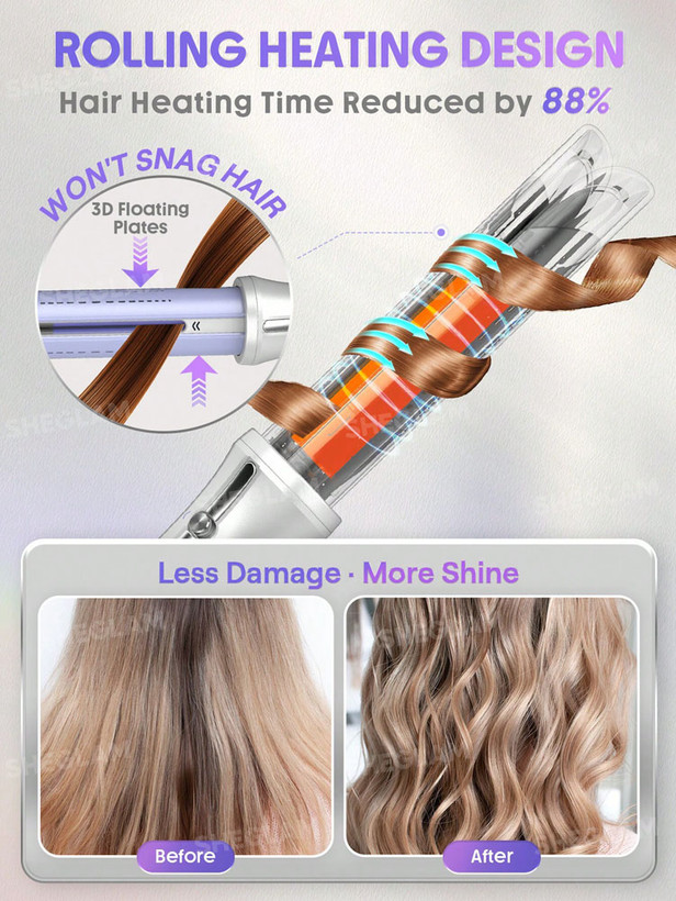 بابلیس اتوماتیک شیگلم One Touch Airflow Styler Pro مدل 25mm اورجینال فرکننده مو با جریان هوای سرد و چرخش خودکار