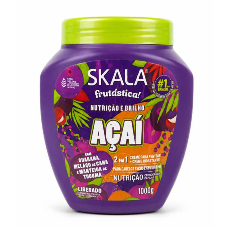 ماسک مو اسکالا آکای (Açaí) ۲ در ۱ Skala Frutástica حجم 1000 گرم | تغذیه و درخشانکننده مو