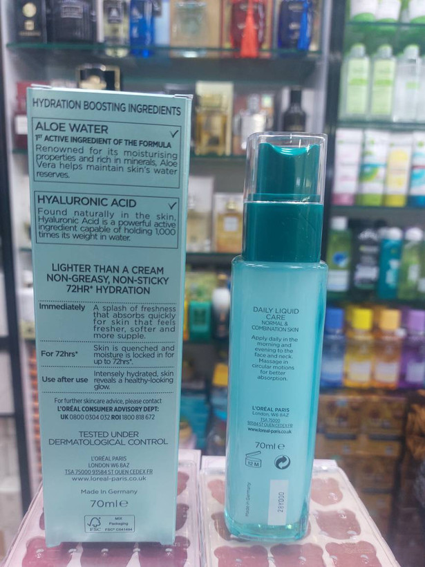 ژل آبرسان لورآل Hydra Genius Aloe Water مناسب پوست نرمال تا مختلط 70 میلیلیتر