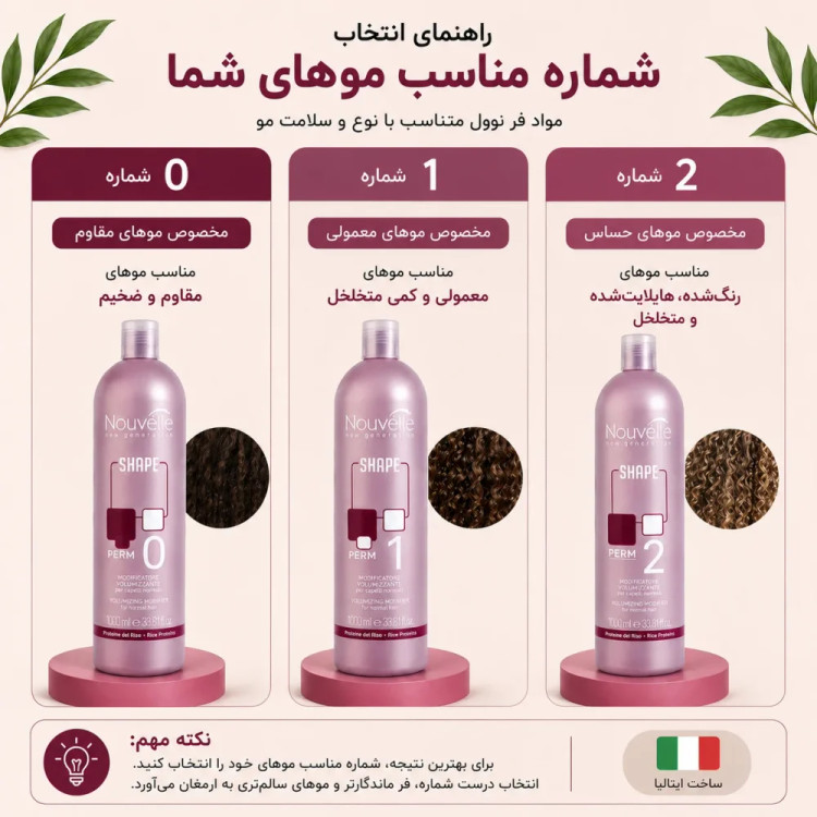 مواد فر نوول شماره ۱ _ مخصوص موهای معمولی