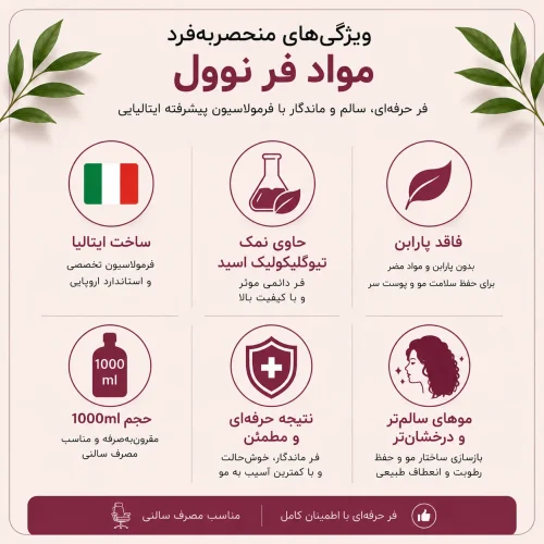 مواد فر نوول شماره ۲ _ مخصوص موهای رنگشده و حساس
