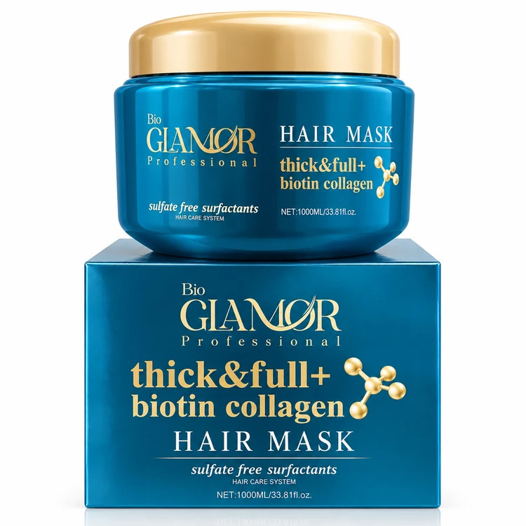 ماسک مو بیو گلامور پروفشنال Biotin Collagen حجم ۱۰۰۰ میلیلیتر