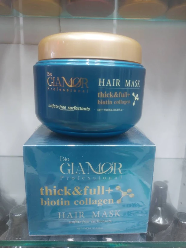 ماسک مو بیو گلامور پروفشنال Biotin Collagen حجم ۱۰۰۰ میلیلیتر