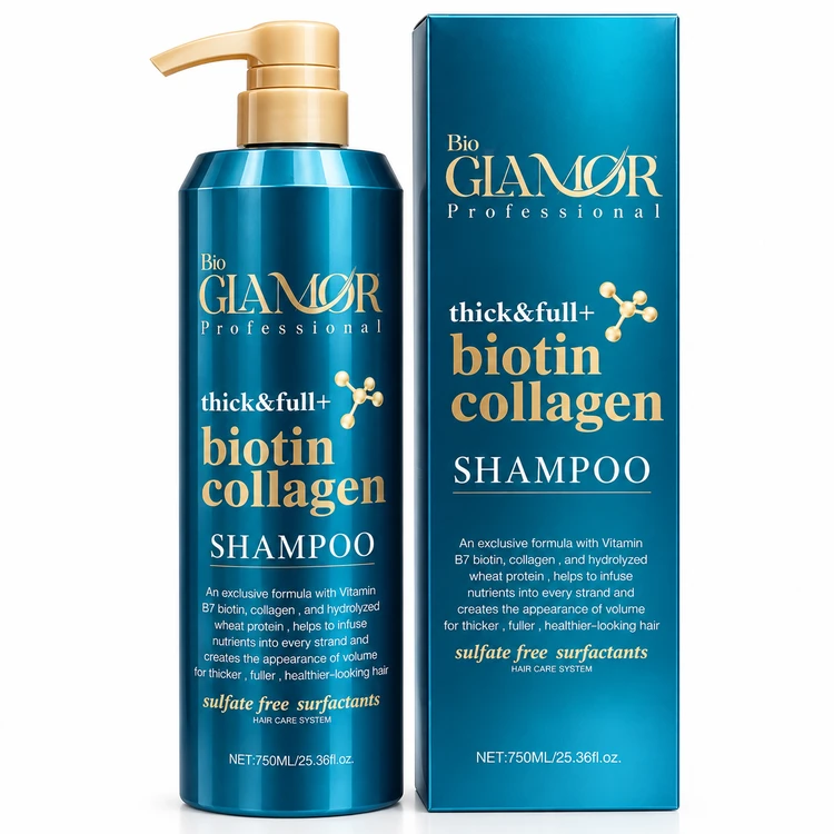 شامپو بیو گلامور پروفشنال Biotin Collagen حجم ۷۵۰ میلیلیتر