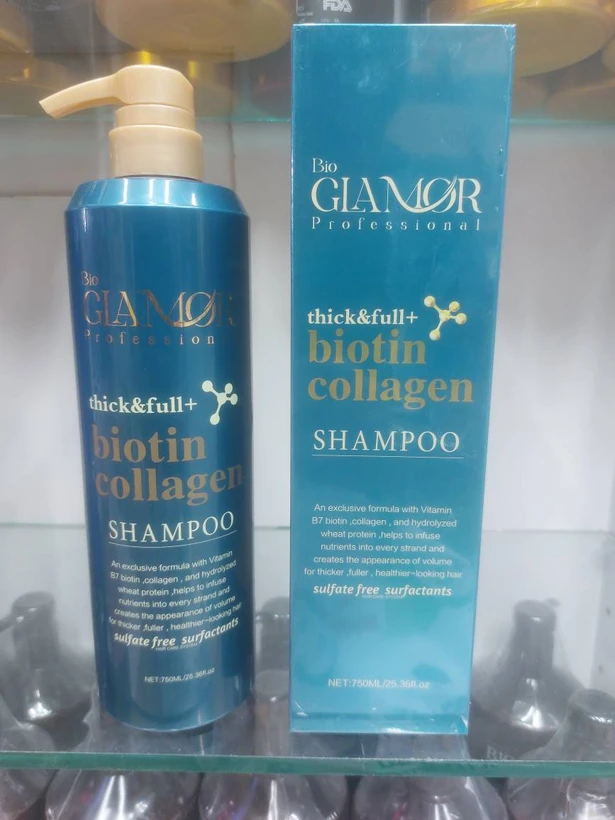 شامپو بیو گلامور پروفشنال Biotin Collagen حجم ۷۵۰ میلیلیتر